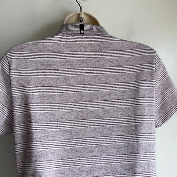 NEW ~ PUMA GOLF White & Purple Striped Dry Cell Polo Shirt Size Small - Picture 3 of 12
